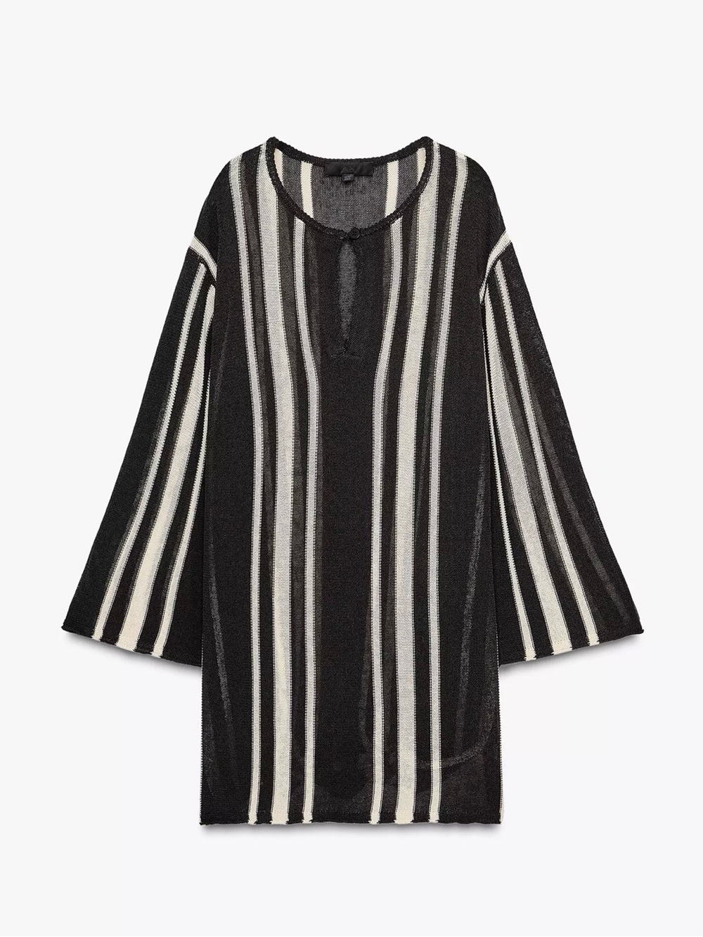 Zara Striped Linen Knit Tunic/Pants Set - NWT